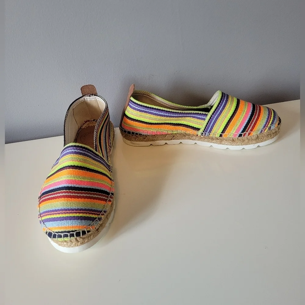 Penelope Chilvers Anthropologie Rainbow Espadrilles, VGUC, Size 37